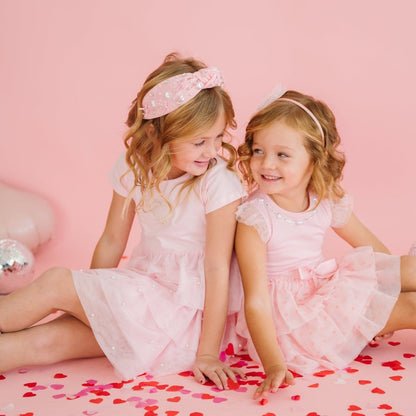 Flocked Heart Valentine's Day Tutu Dress|10638