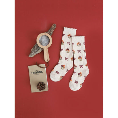 Vanilla Floral Knee High Socks|10398