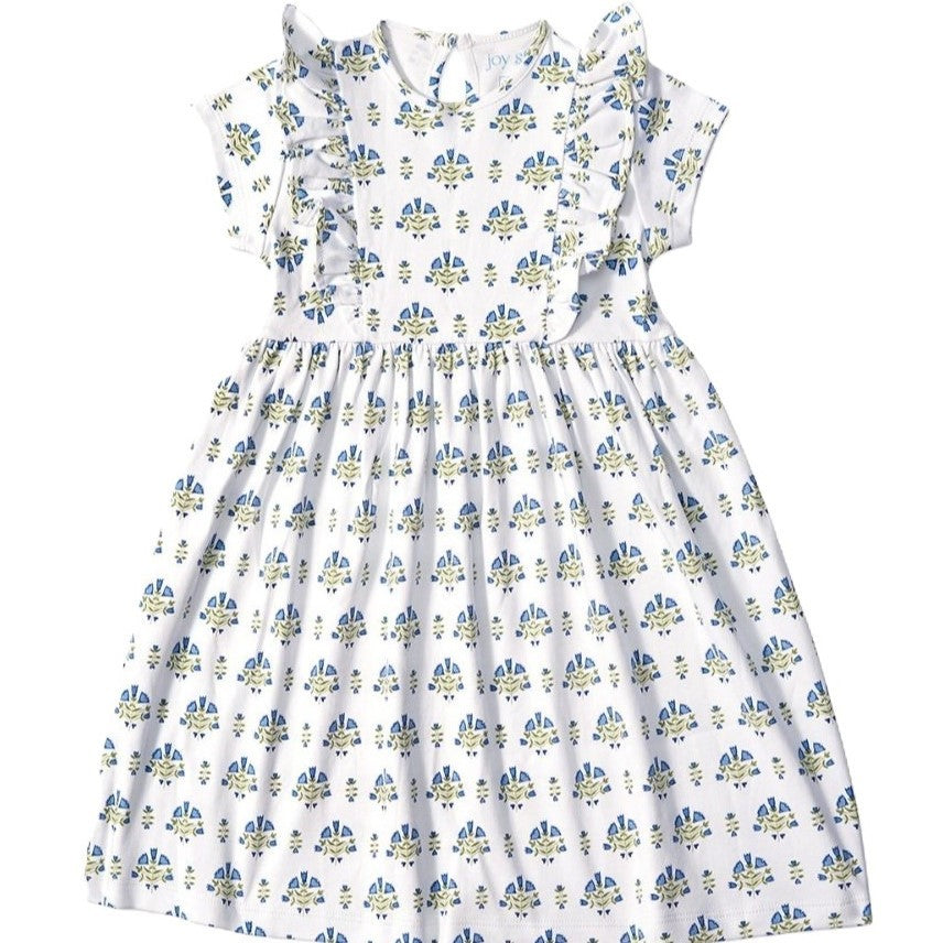Posy Floral Block Block Print Lily Play Dress|7506