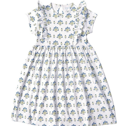 Posy Floral Block Block Print Lily Play Dress|7506