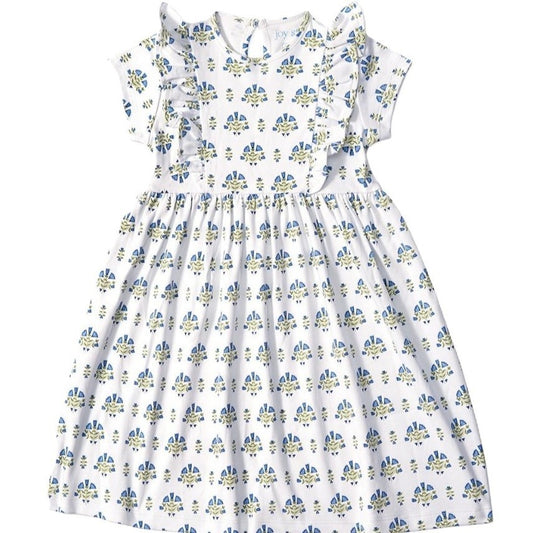 Posy Floral Block Block Print Lily Play Dress|7506