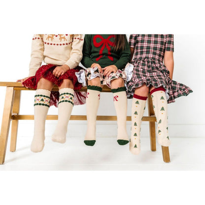 Vanilla Fair Isle Knee Socks|10391