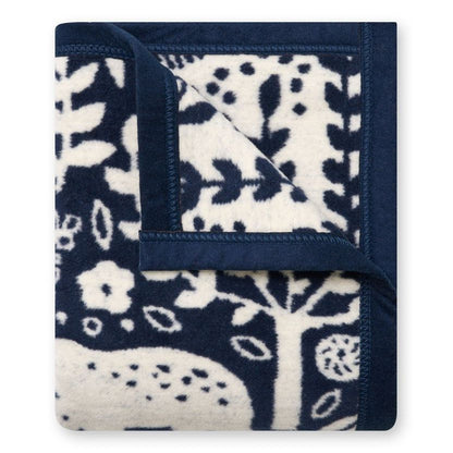 Whimsical Woods Mini Navy Blanket|10224
