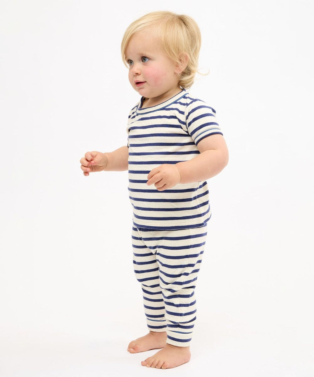 Andy Baby Legging, Navy Stripe|9395