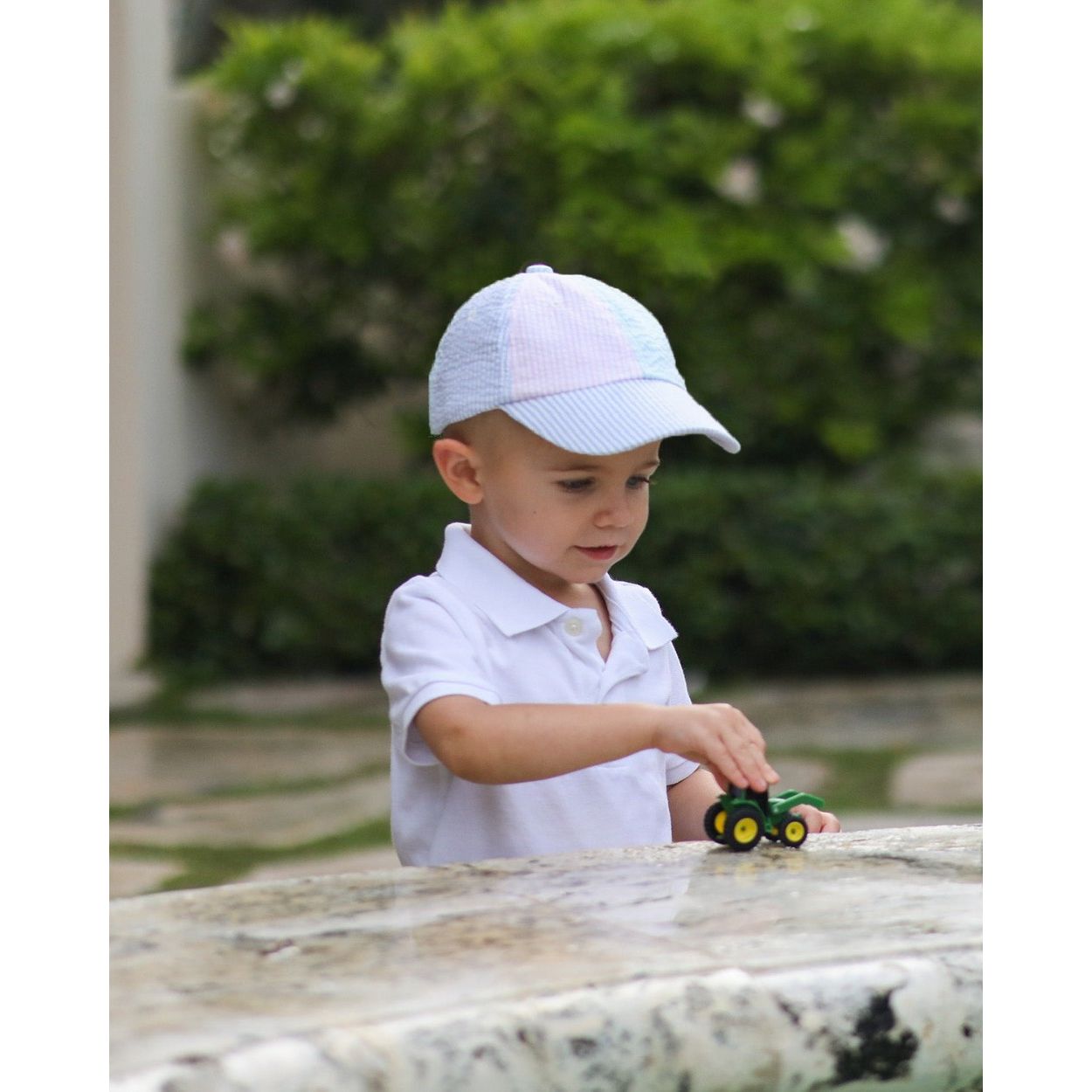 Boys' Multicolor Seersucker Baseball Hat- multi|8138