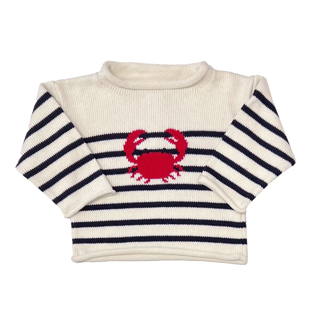 Crab Roll Neck Sweater-Red|12851