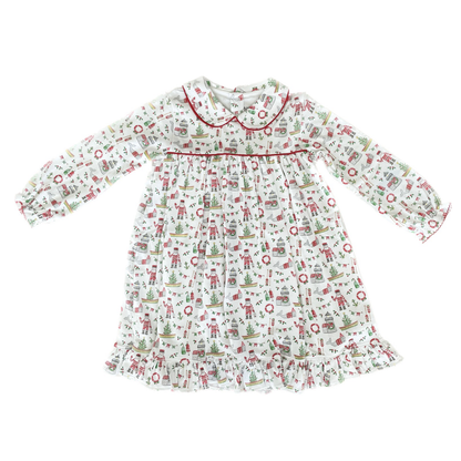 Sailor Santa Pima Cotton Dress|3089