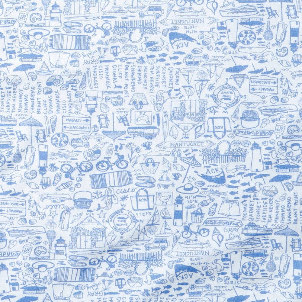 Nantucket Two Piece Kids Pajamas - Sky Blue|7363