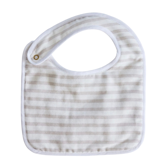 Sand & White Striped Bib|7851
