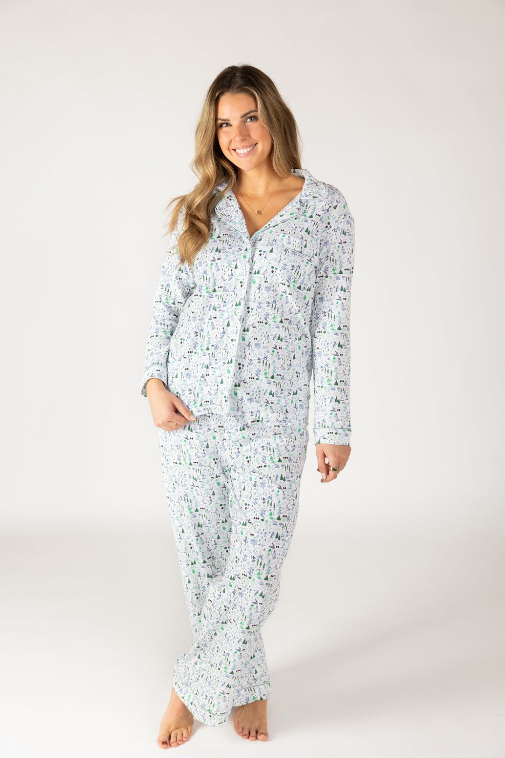 Après Ski Women’s Button Front Pajama Set|10550