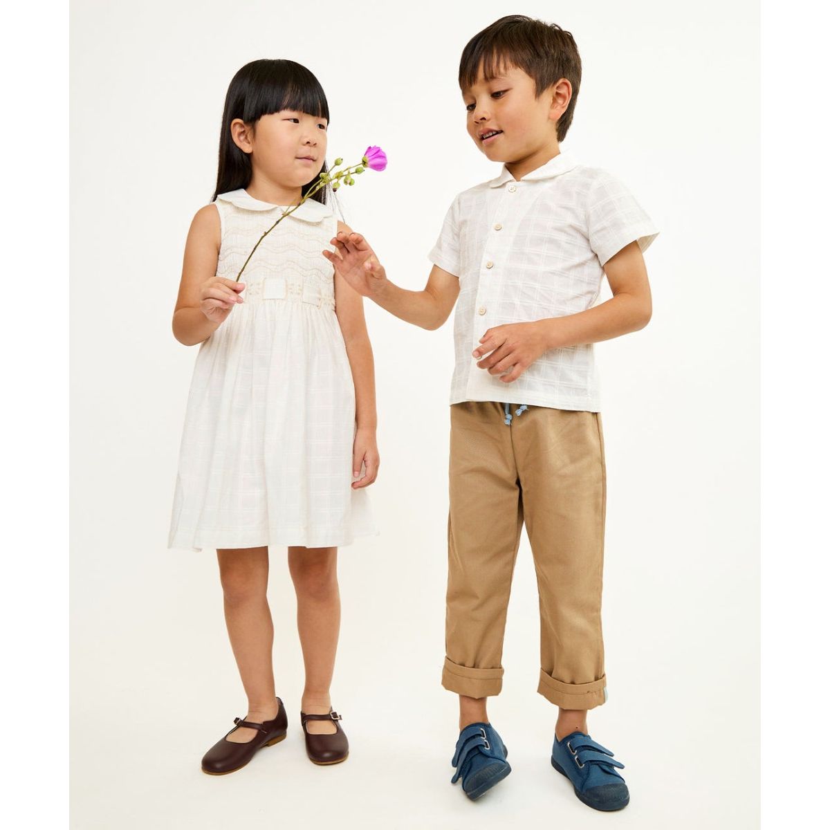 Robinson Shirt, Cream Windowpane|6420