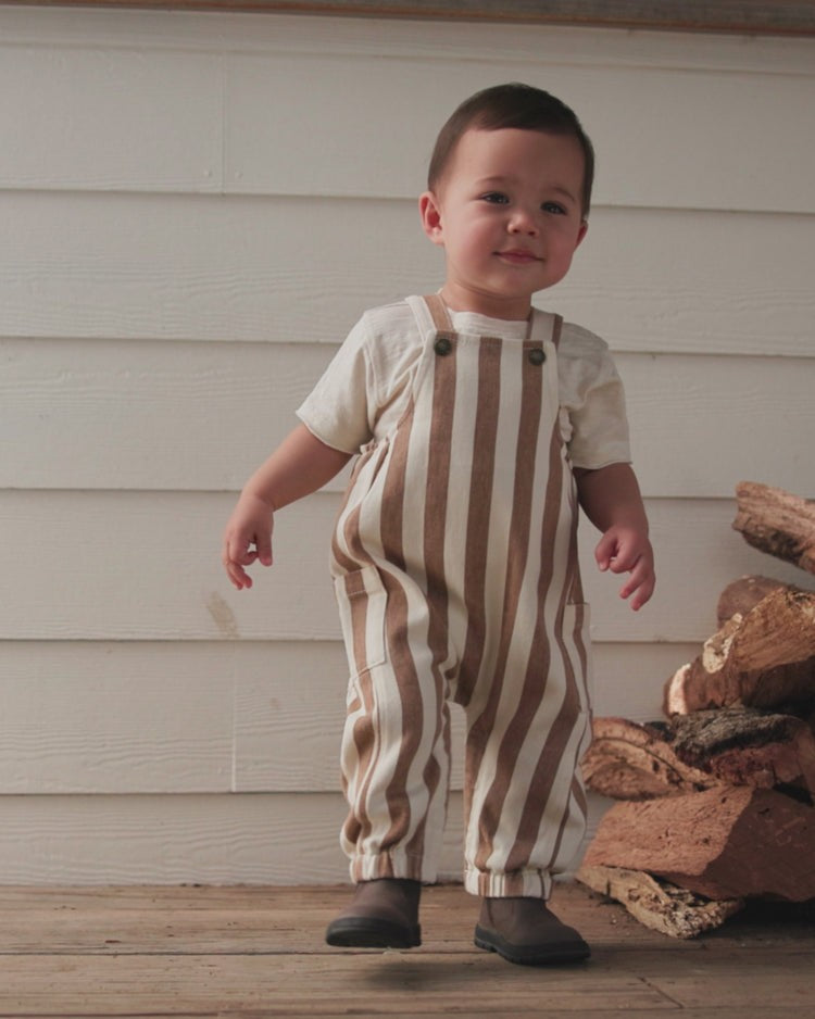 Cargo Baby Overall Fawn Pinstripe|12287