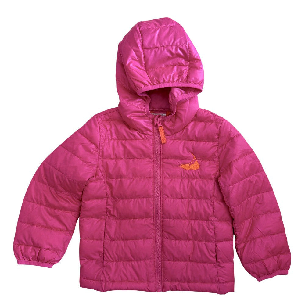 Pink Puffer Jacket with Embroidered Nantucket|9737