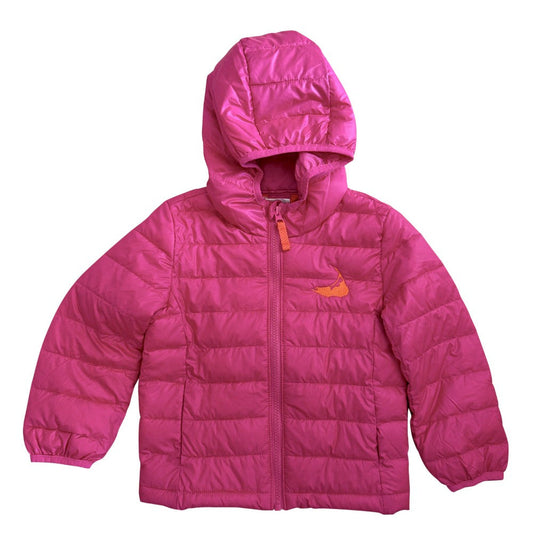 Pink Puffer Jacket with Embroidered Nantucket|9737