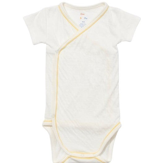 Crossbody Short Sleeve One-Piece - Yellow Piping|9500