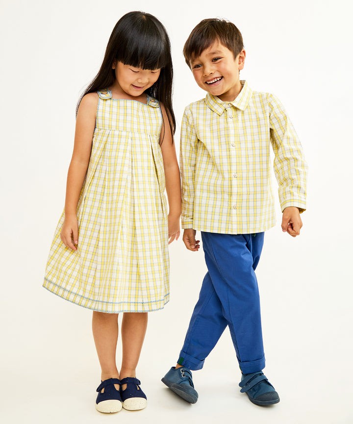 Jeffie Shirt, Yellow Picnic Check|6681