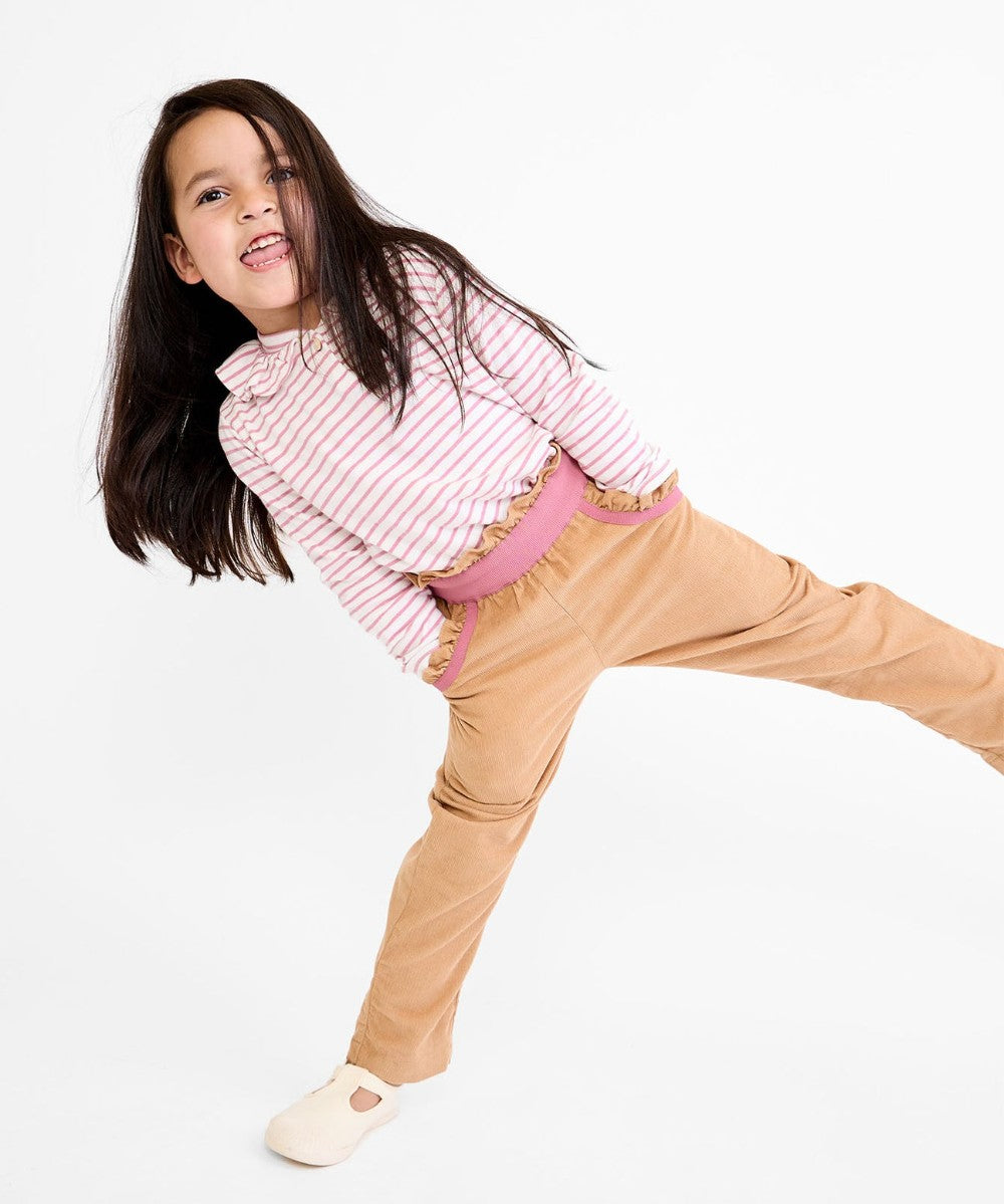 Hen T-Shirt, Rose Mini Stripe|9012