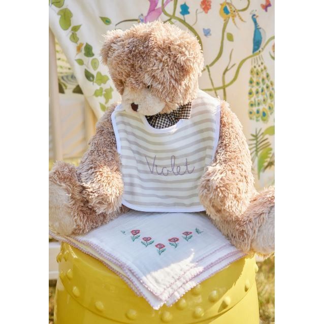 Sand & White Striped Bib|6918