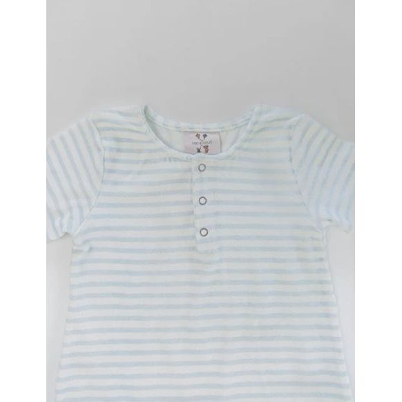 Walker Terry Romper - Blue & White Stripe|6989