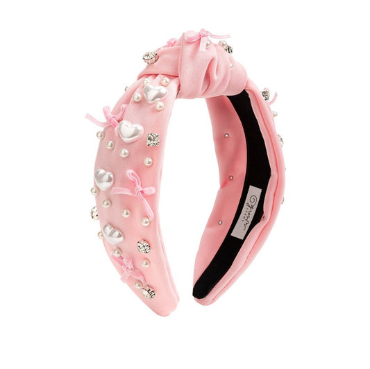 Pearl Heart Gemstone Headband|10651