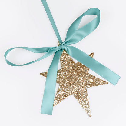 Gold Glitter Hanging Star Decorations|13584