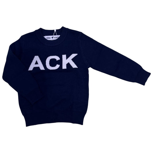 Navy ACK Crewneck Sweater|10164