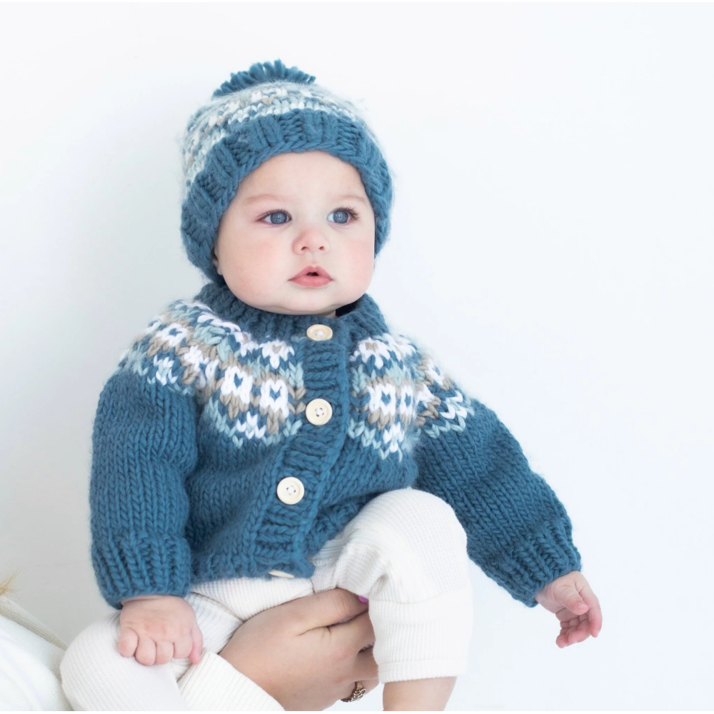 Fairisle Cardigan Slate|10540