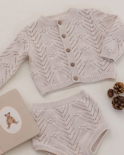Knit Cardigan - Lilac Mist|12477