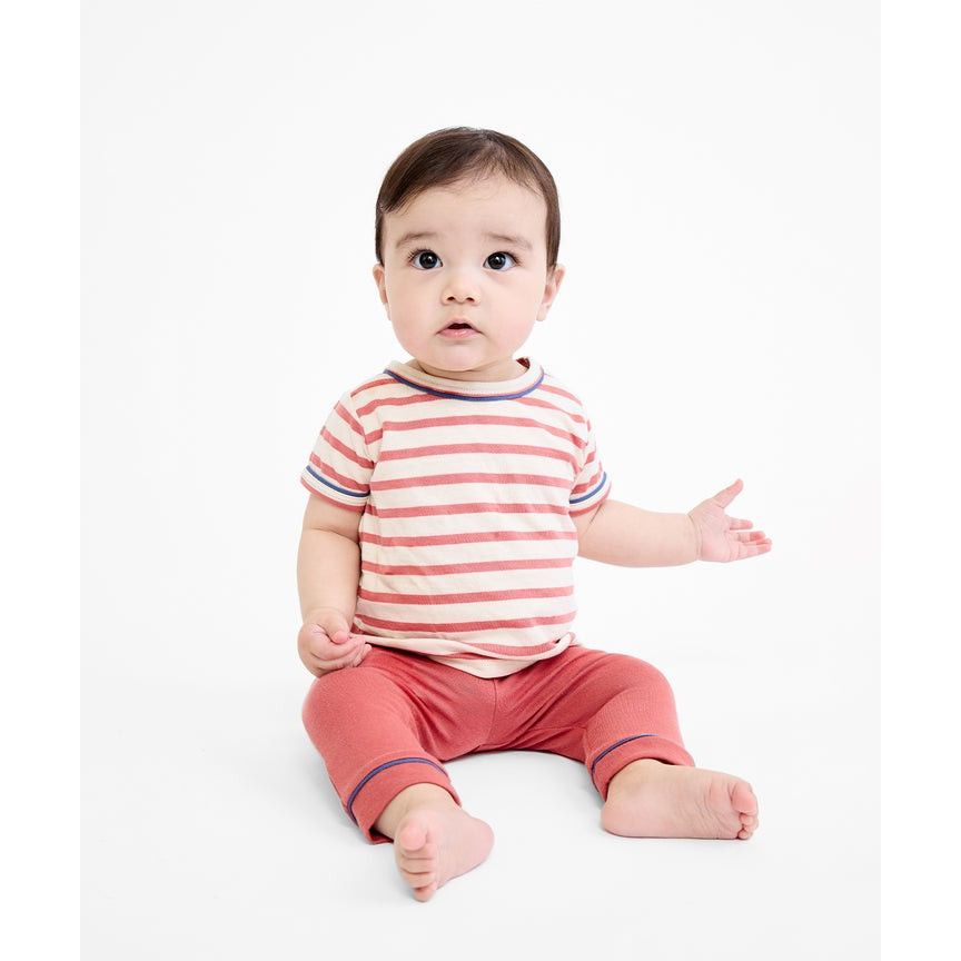Willie Baby T-Shirt, Nautical Red Stripe|6820