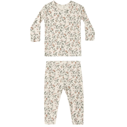 Bamboo Pajama Set - Holiday Floral|13423