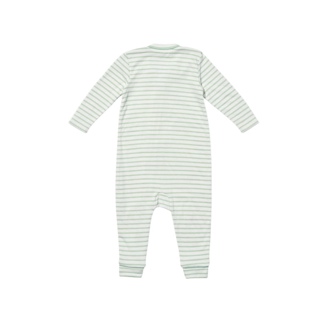 Ziggy Zip Romper, Dusty Seafoam Mini Stripe|10774