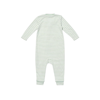 Ziggy Zip Romper, Dusty Seafoam Mini Stripe|10774