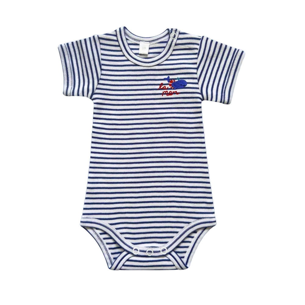 Whale Embroidered Onesie|12874