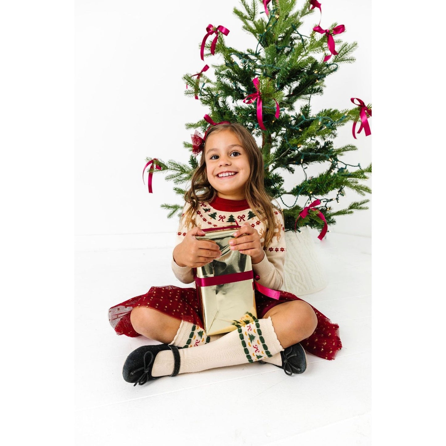 Vanilla Fair Isle Knee Socks|10394