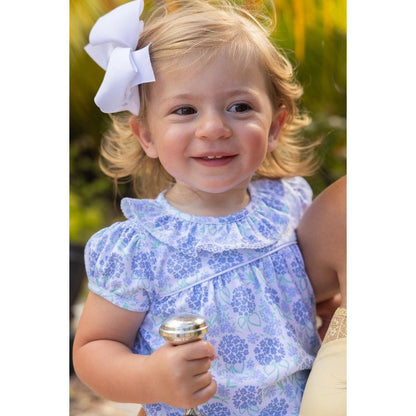 Short Sleeve Ramona Ruffle Hydrangea Dress