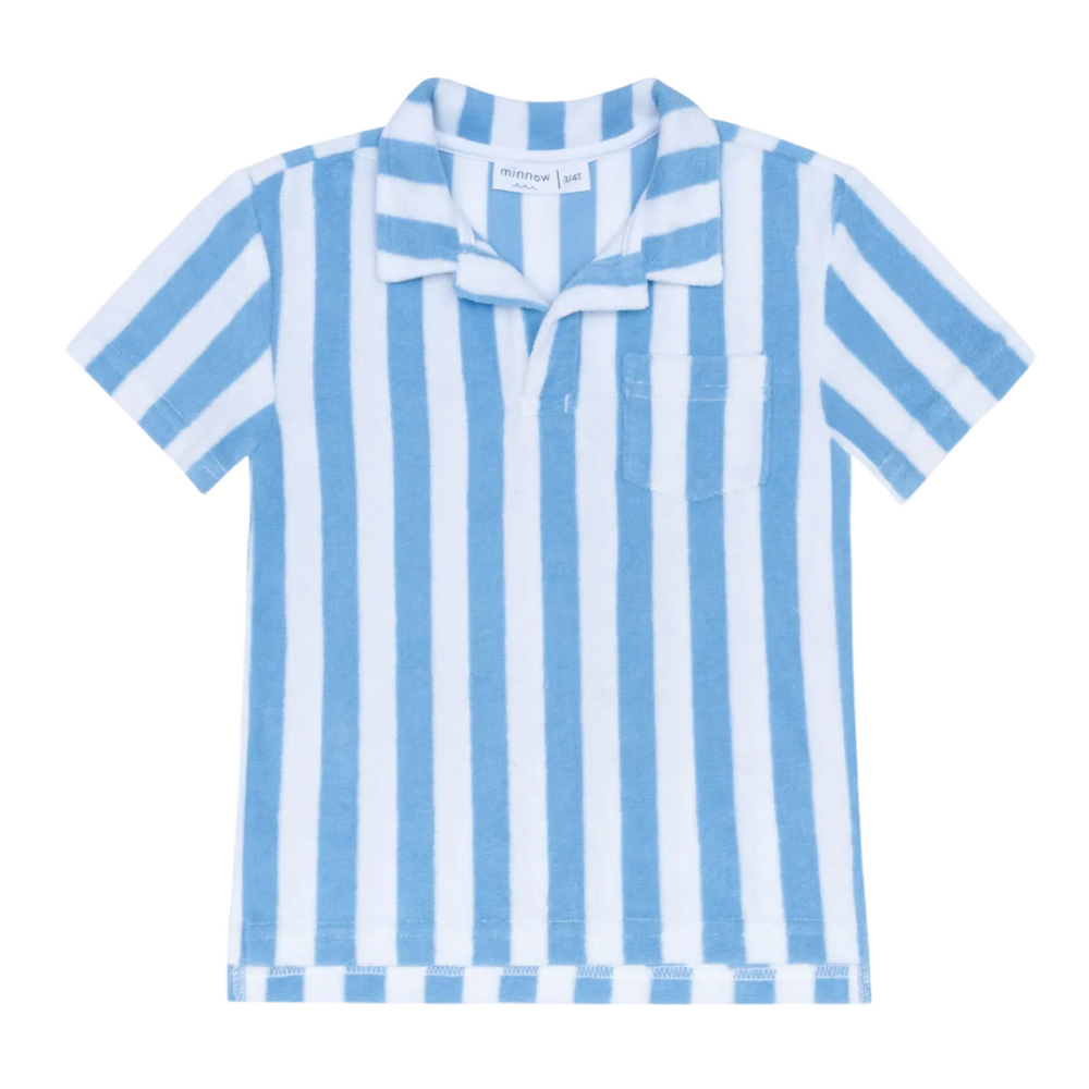 Boys bay stripe french terry polo|11433