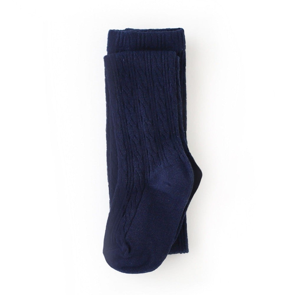 Navy Cable Knit Tights|12966