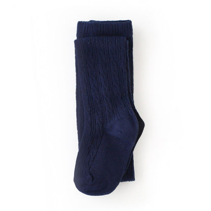 Navy Cable Knit Tights|12966