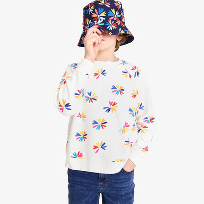 Sweatshirt In Cloud Rainbow Heart Bloom|5128