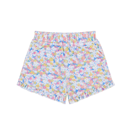Girls jasmine blossom french terry ruffle short|11442