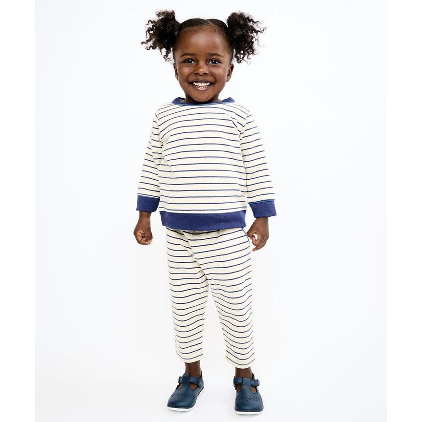 Remy Baby Sweatshirt Navy French Stripe|9534