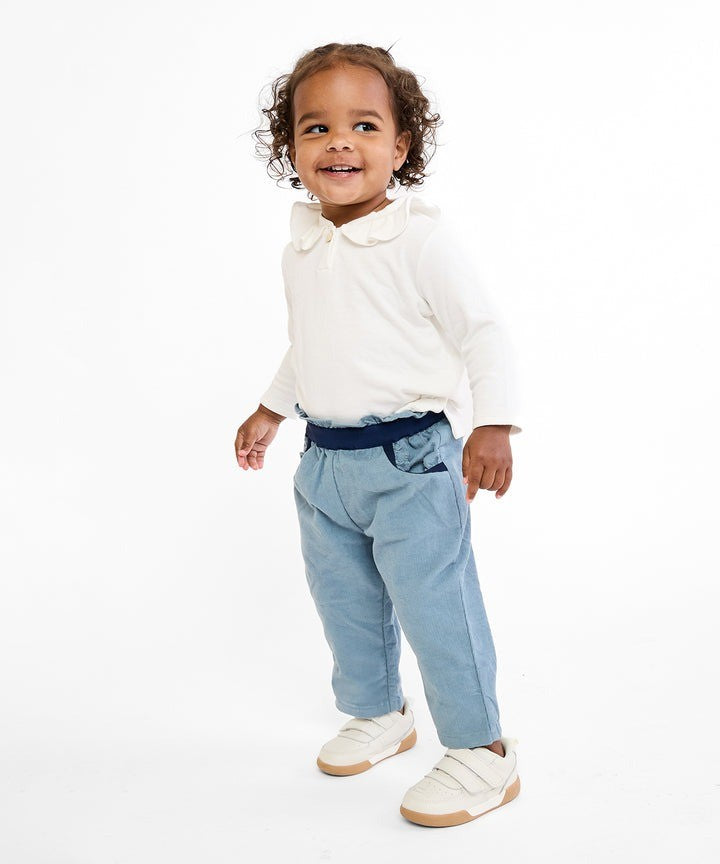 Hen Baby Shirt, Vanilla Piping|9459