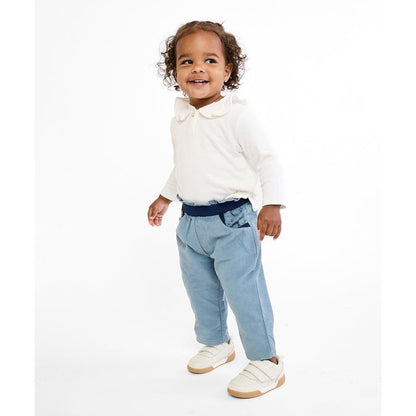 Hen Baby Shirt, Vanilla Piping|9459