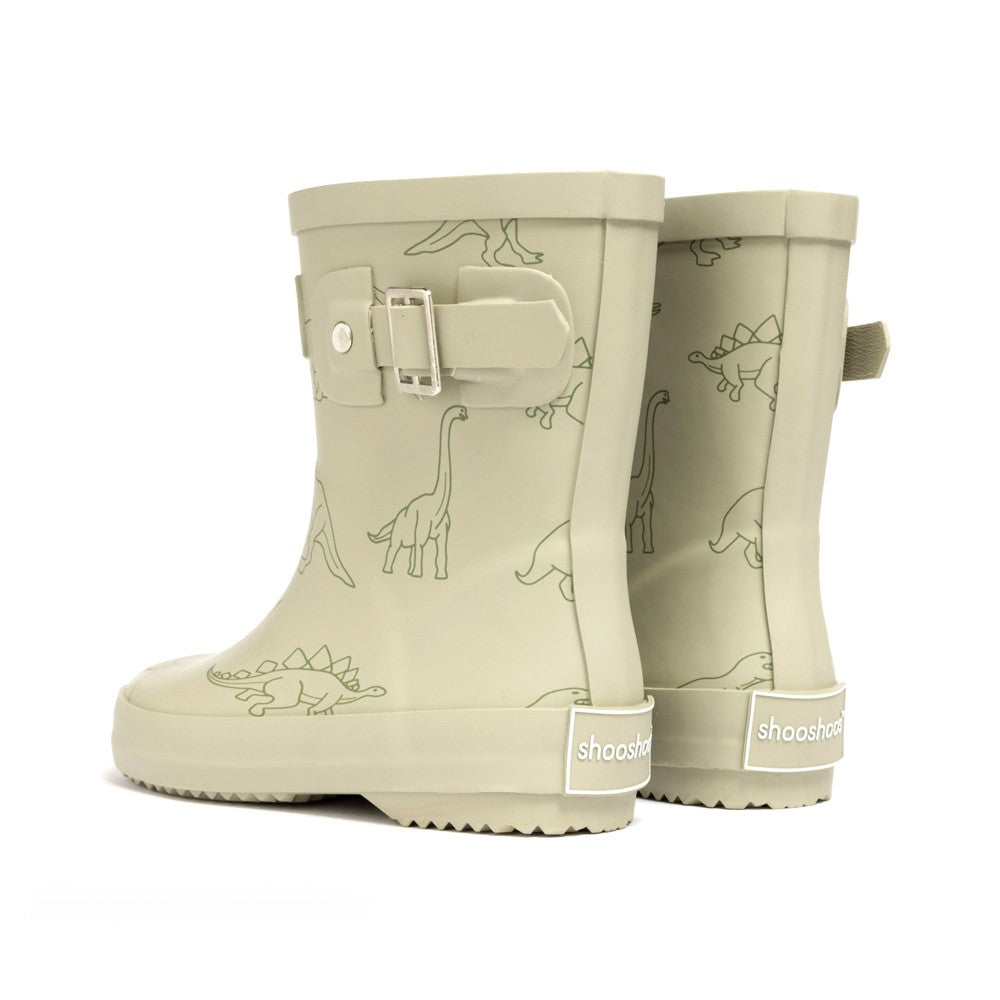 DINO ROAR WATERPROOF RAIN BOOT SAGE GREEN|10287