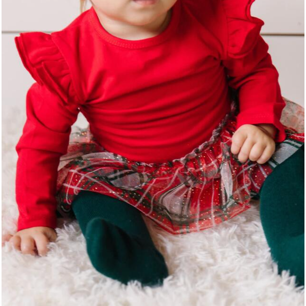 Christmas Plaid Tutu Bodysuit|2992
