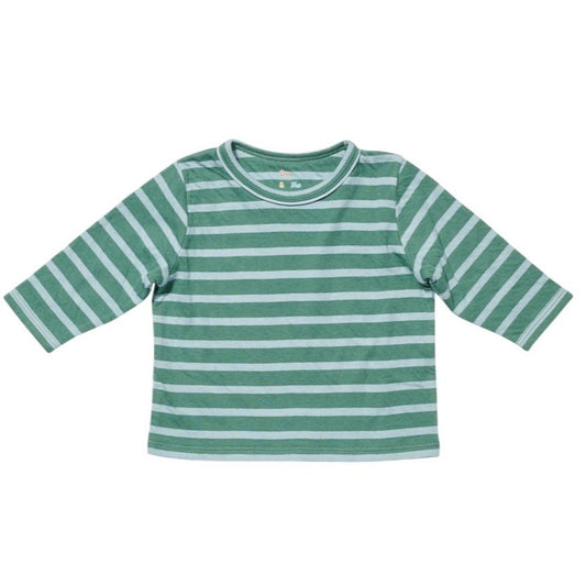 Edward Baby T-Shirt, Forest Stripe|9354
