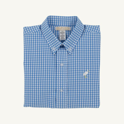 Dean's List Dress Shirt- Blue Gingham|12730