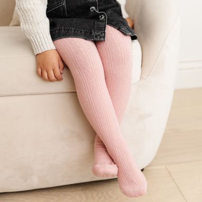Quartz Pink Cable Tights|10419