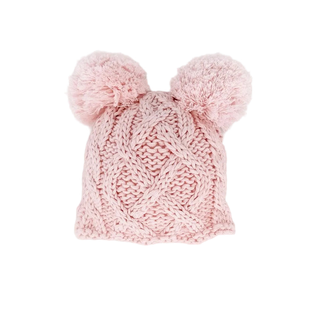 Newborn Aran Pink Beanie|13475