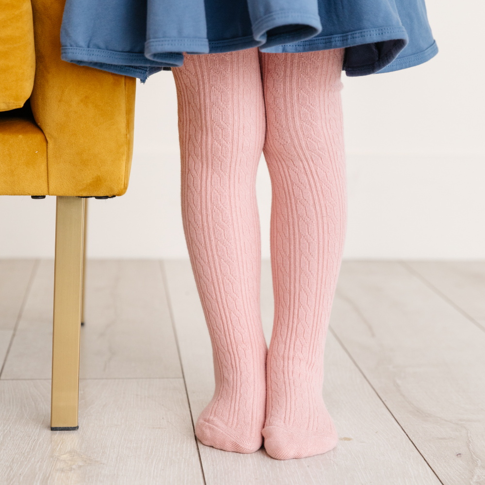 Quartz Pink Cable Tights|10417